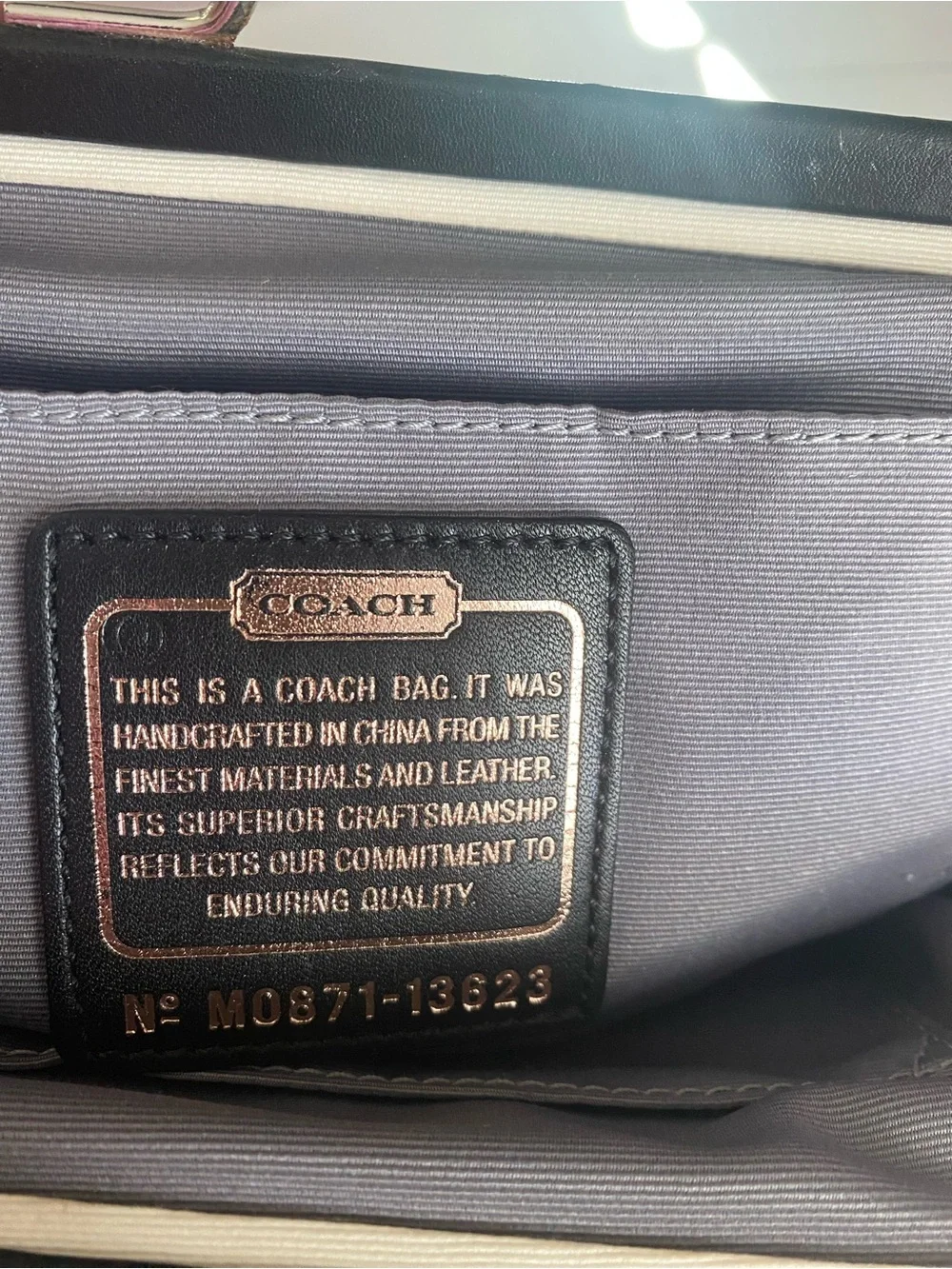 Coach Black & Cream Signature Chain-Handle Shoulder Bag